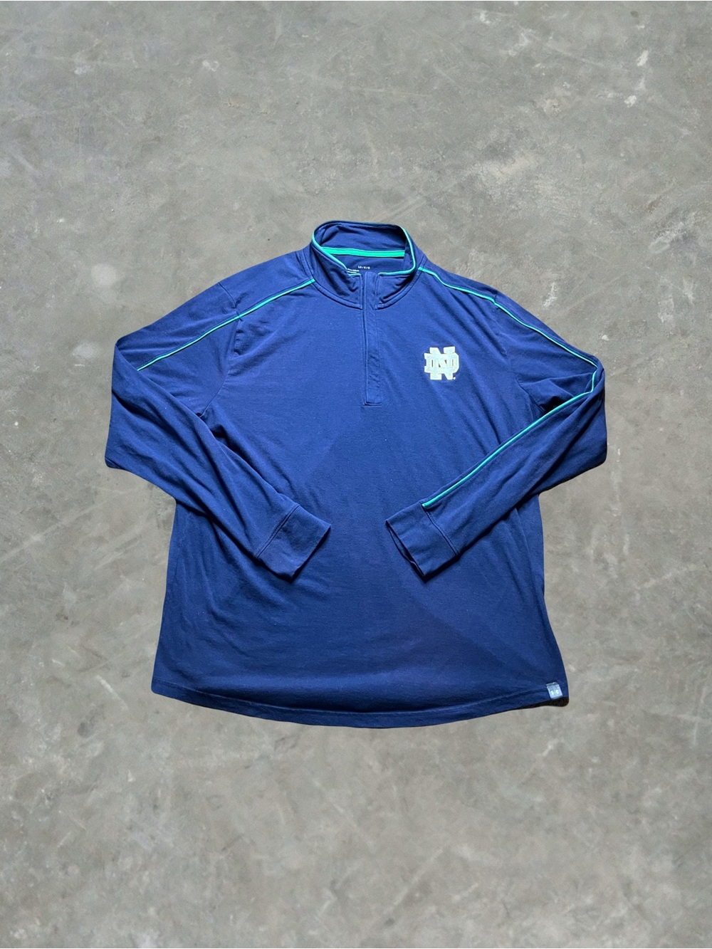 ☀️ Notre Dame Fighting Irish Under Armour 1/4 Zip Long Sleeve Mens L Navy Blue